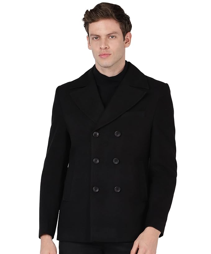 Jet Black Men Coat